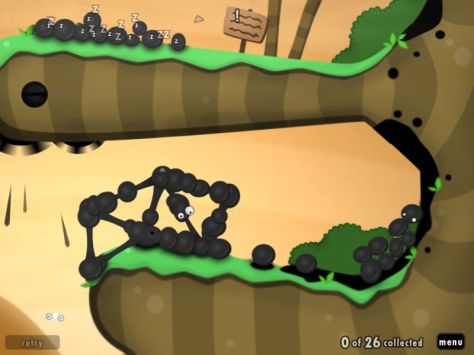 Physics-based puzzle game "World of Goo" was among the games featured in the first Humble Indie Bundle in  2010. Image from CNET.